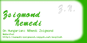zsigmond nemedi business card