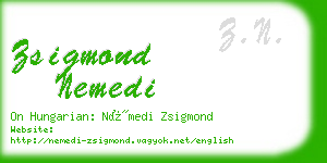 zsigmond nemedi business card